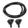 INFINAUTO Front Window Nozzle Wiper Washer Jet with 1.5 Meter Fluid Hose for Nissan Frontier 98-04 Black