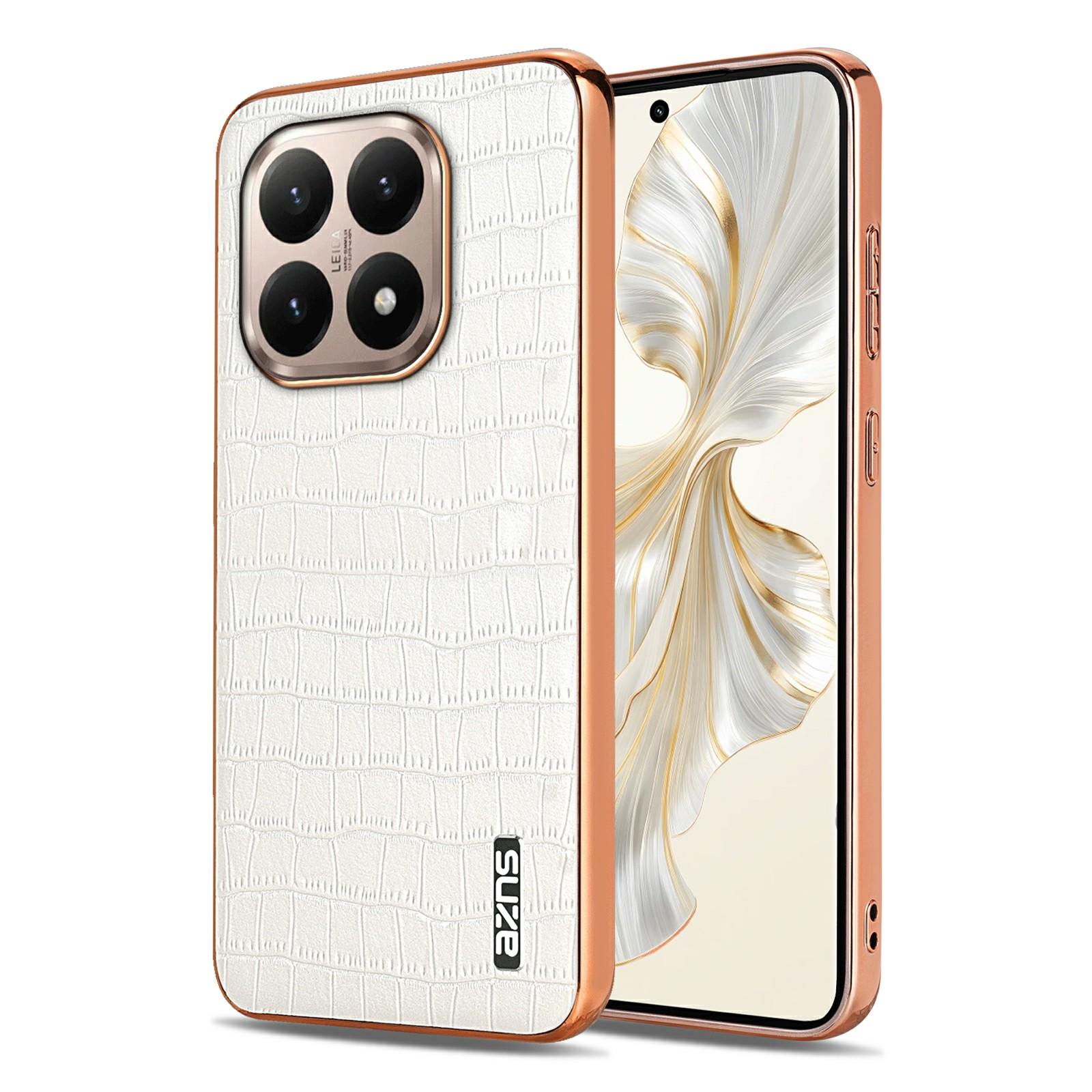 

AZNS For Xiaomi 15T Case Electroplating Crocodile Texture PU + TPU Phone Cover