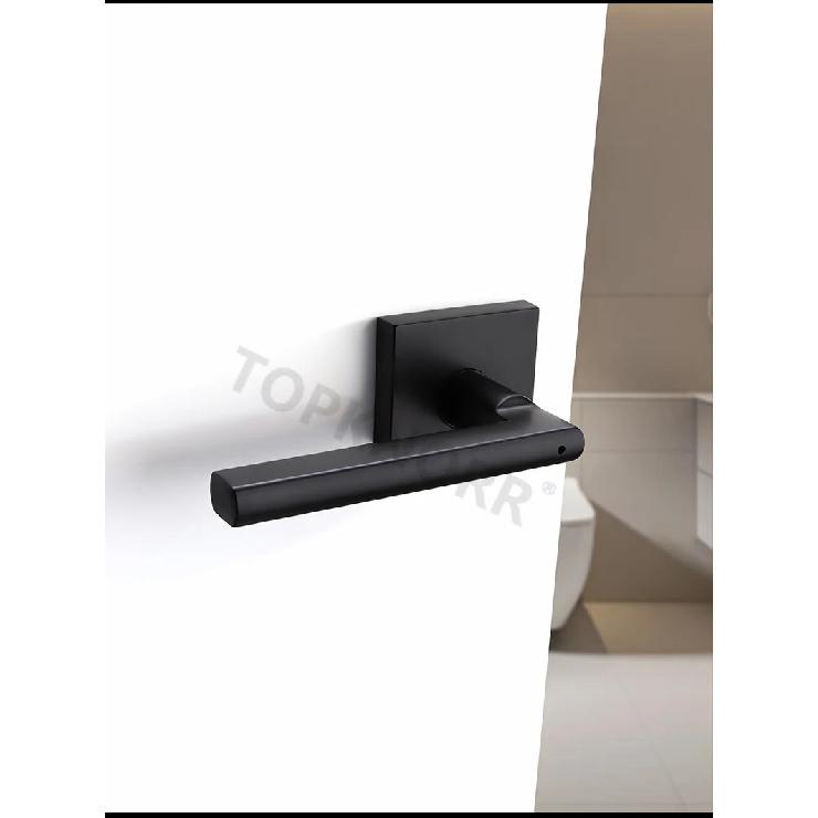 Home Use 304 Stainless Steel Square Handle Door Lock Magnetic Absorption Keyless Indoor Bathroom Silent Door Knob Lock
