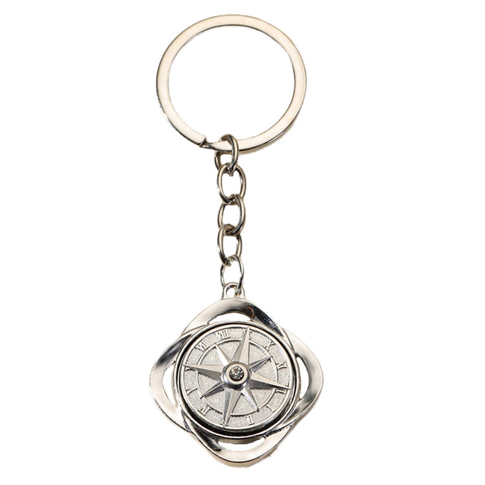 

1 Pair Vintage Keychain Personalized Map Puzzle Keyring Pendant Magnetic Couples Key Chain for Car Keys Bags Cameras