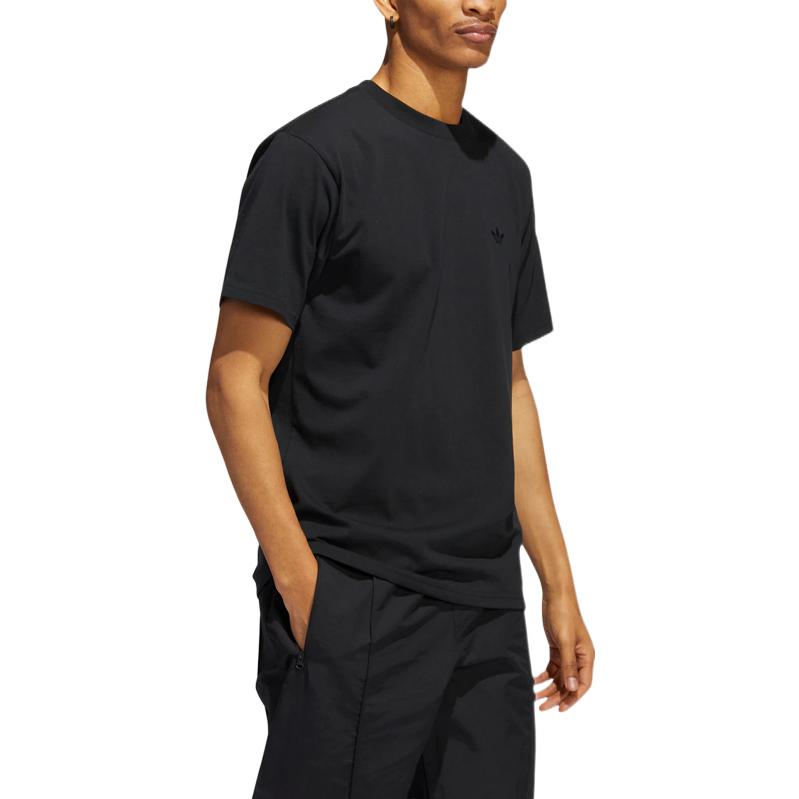 Adidas Originals Trefoil Logo Print Casual Sports Short Sleeve T-Shirt Men Tops Black HC0169