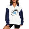 Women's Fashion Casual Printed Zip-Up Sweatshirt with Stand Collar and Long Sleeve