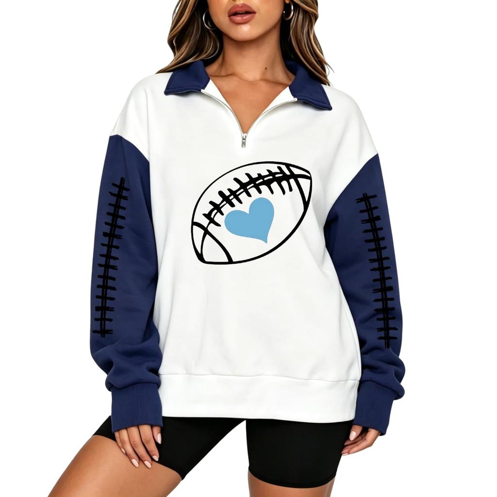 Women's Fashion Casual Printed Zip-Up Sweatshirt with Stand Collar and Long Sleeve