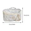 Gesteppte Make-up-Tasche Damen Reise Kosmetiktasche Groß Kosmetikhalter Etui Ästhetisch Tragbare Kosmetiktasche Floral Kulturtasche