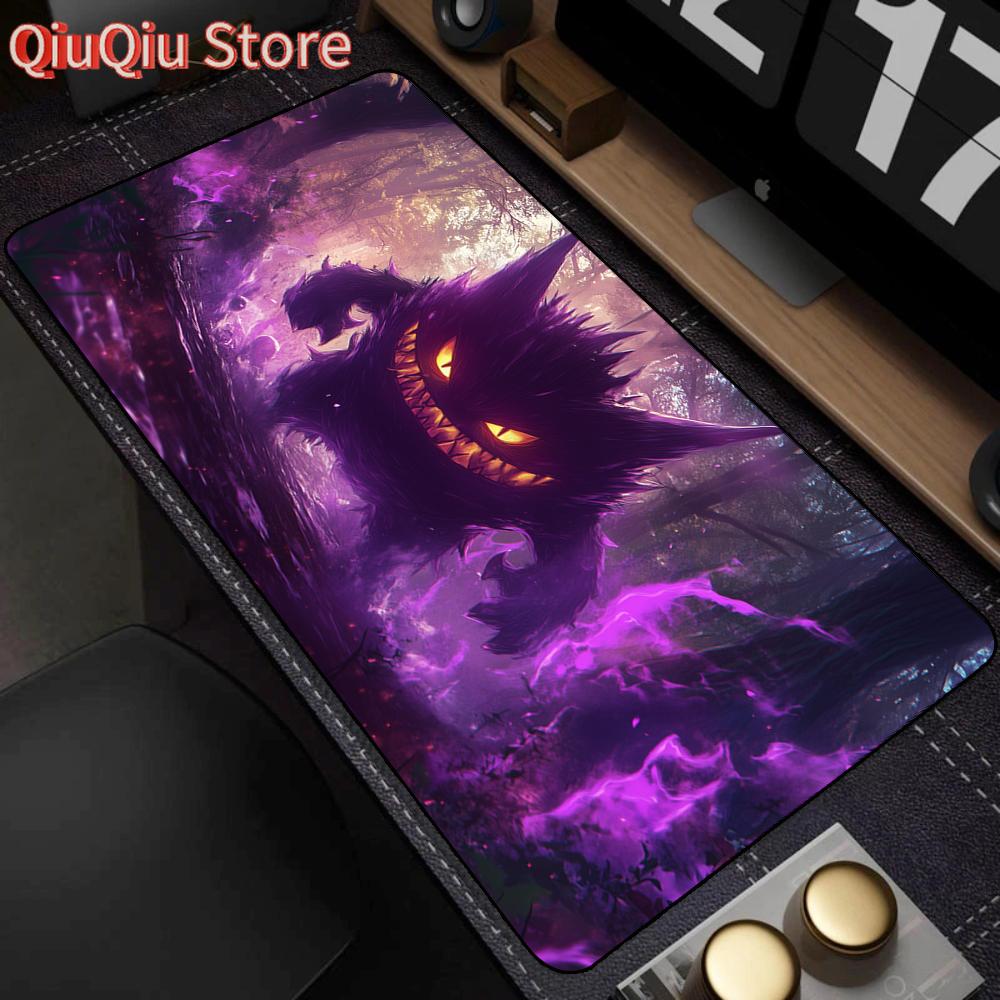 Mouse Pad Laptop Japan Anime Purple Ghost Mousepad PC G-gengar Grande Keyboard Rug Large P-pokemonS Gaming Accessories Desk Mat