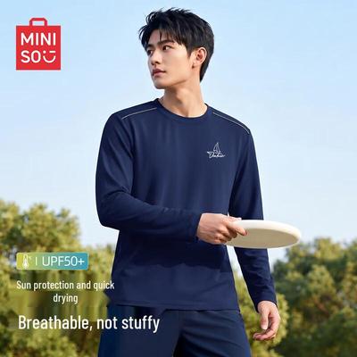 Men's Outdoor Sport Color Block Quick-Dry Long-Sleeve T-Shirt