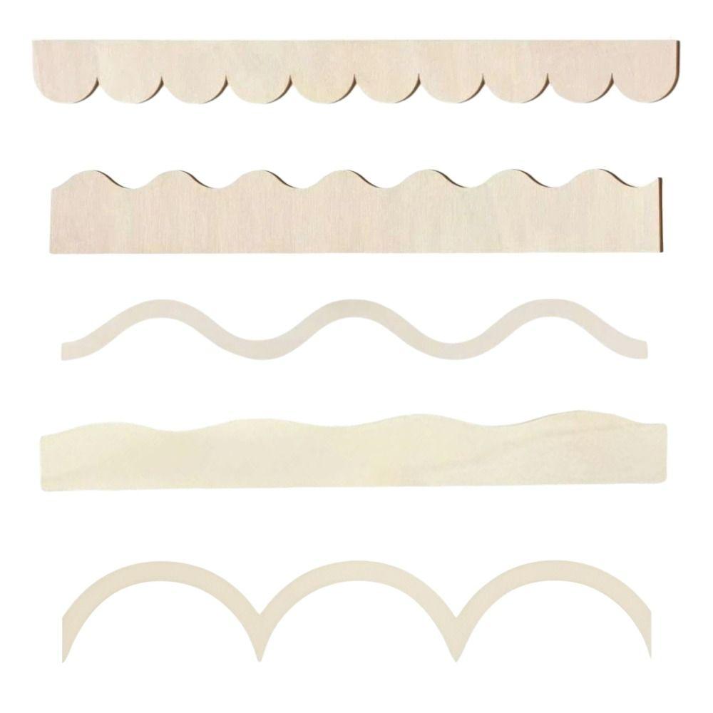20pcs Scalloped Edge DIY Crafts Frame Wave Edge Door Frame Decoration Frame  Crafts Making