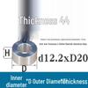 Außen-Ø 20mm Aluminiumlegierung Flache Unterlegscheibe Abstandshalter mit M6/M8/M10/M12 Innenloch - Metallwellenbuchse Isoliersäule.