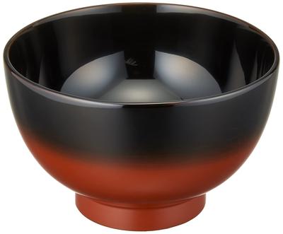 Shikkodo "Yamanaka Lacquerware" Soup Bowl, Gradient Lacquer, Black Interior, SI-05