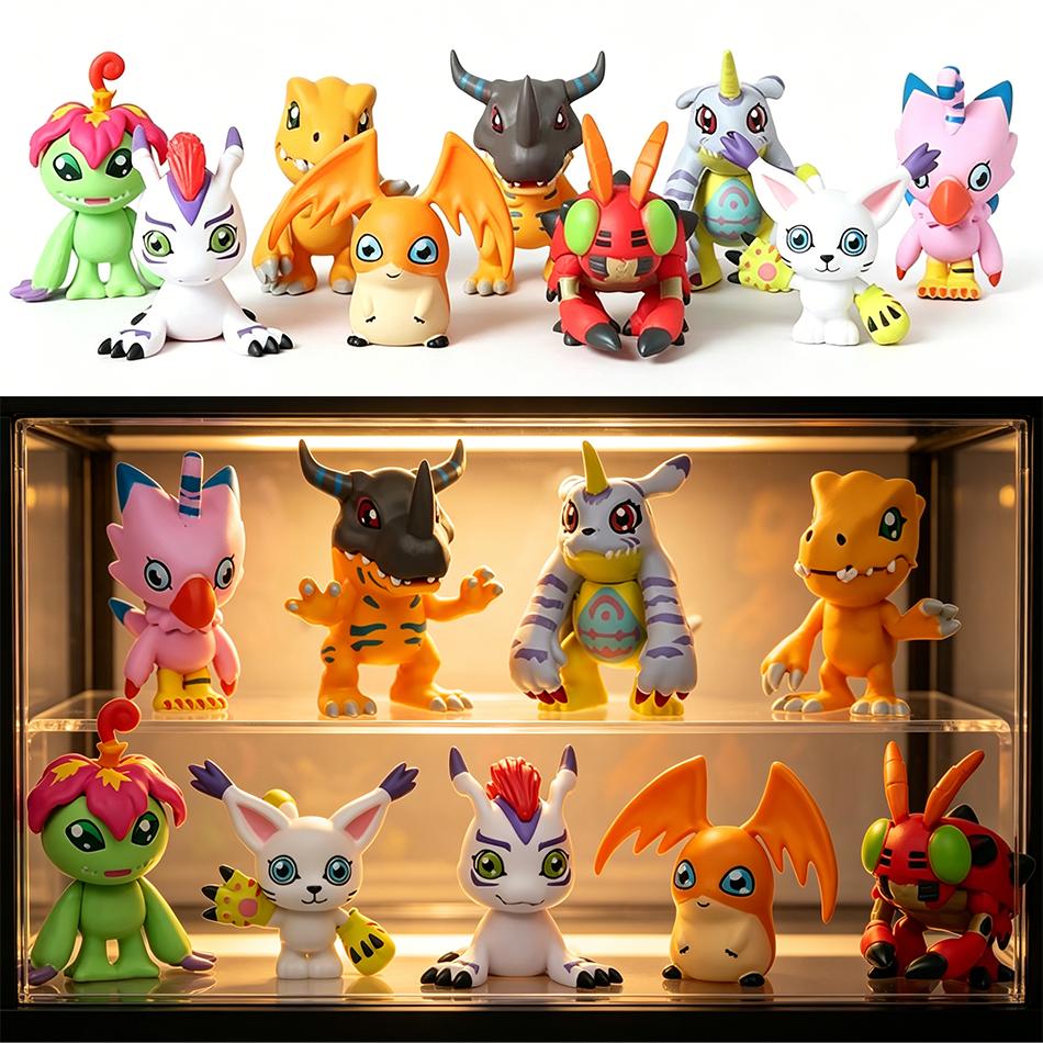 In Stock 9Pcs/Set Digimon Adventure Anime Figure PVC Model Collection Statue Dolls Toys Birthday Christmas Gifts For Kids Fans