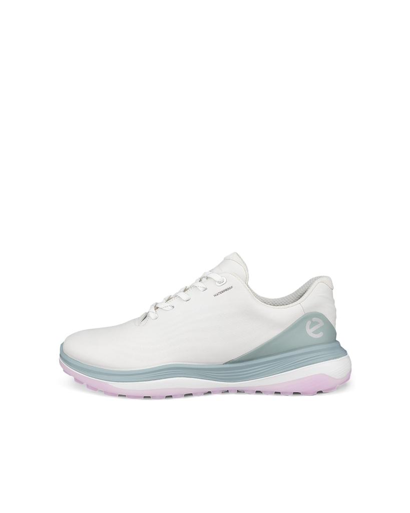 ECCO W GOLF LT1 Damen Hybrid Spikeless Golfschuhe, Echtes Leder, Wasserdicht, Weiß/Eisblume, Größe 24,5 cm, 3E