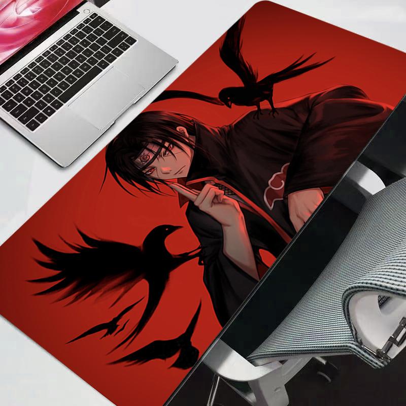 Naruto Mouse Pad Large Gamer Gaming Accessories Speed Keyboard Rubber Lock Edge Desk Mat Laptop Mousepad Durable Anime
