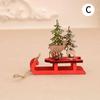Colorful Wooden DIY Deer-Pulling Sled Ornament | Eco-Friendly Solid Wood Easy To Assemble Christmas, New Year & Holiday Gifting
