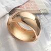 Punk Hiphop Wide Asymmetric Bangles Bracelet For Women Statement Smooth Alloy Bangle Jewelry Femme Accessories Manchette