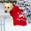 Winter Warm Cotton Fleece Christmas Fawn Sweatshirt Large Dog Golden Retriever Labrador Christmas Dog Clothes Pet Dog Clothes