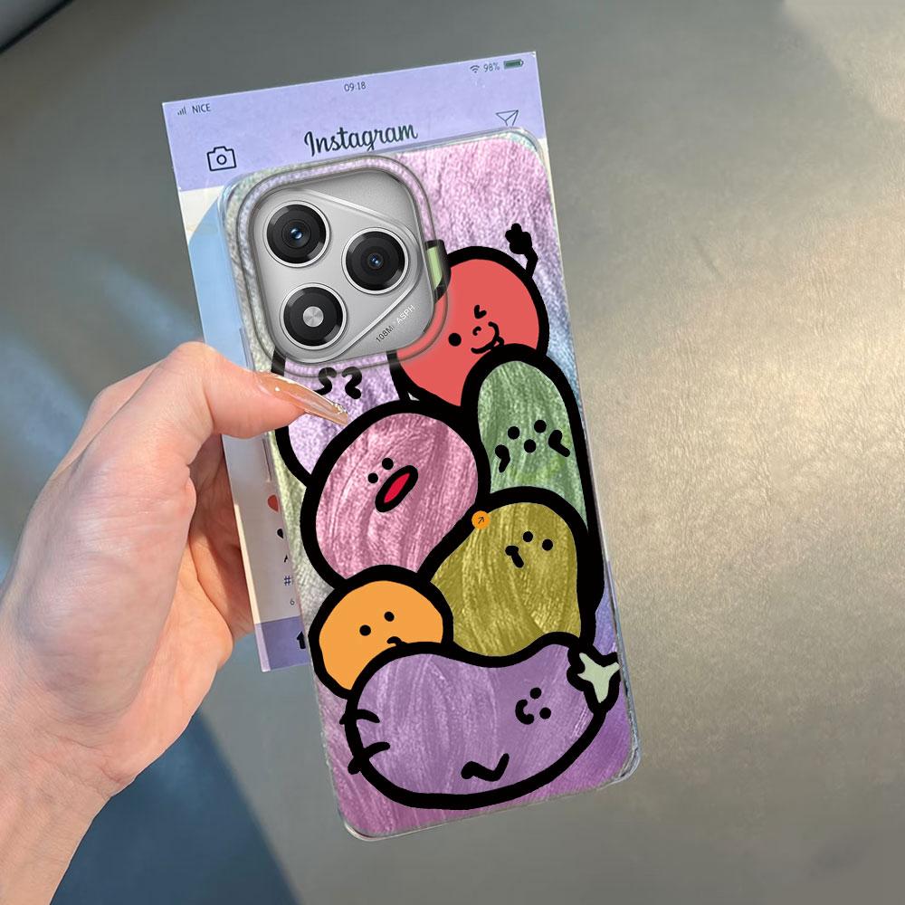 MultMultiple ones Gradient Colored Cat Phone Cases For Honor 400 200 Pro Magic 7 Lite X9a X9c X8a X8a Silicone Couple Back Cover