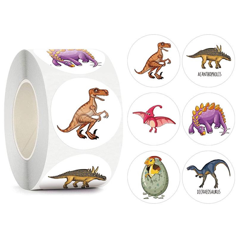 Jurassic Dinosaur Cartoon Stickers for Kids' Educational Rewards