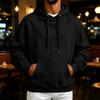 Men's Retro Hoodie Loose Fit Casual Pullover Sweatshirt for Fall Winter