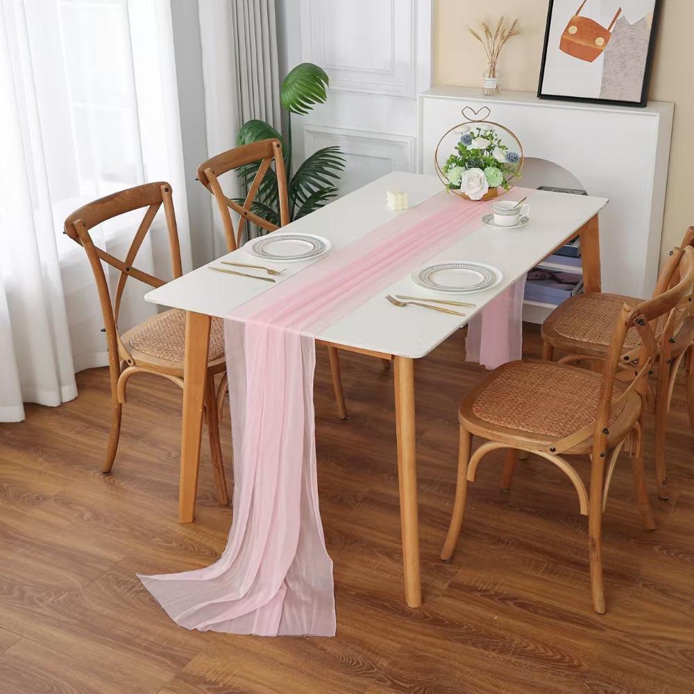 Polyester Party Bridal Tablecloth 30x300cm Wedding Table Cloth Wedding Birthday Party