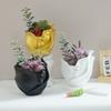 Resin Character Plant Pot Aesthetic Hydroponic Flower Holder Creative Flower Pot  Office