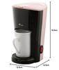 Cuore Electric Coffee Maker, 1 Cup, CU-15CD(P), Drip Type, with Cup, Solo, Pink, Black