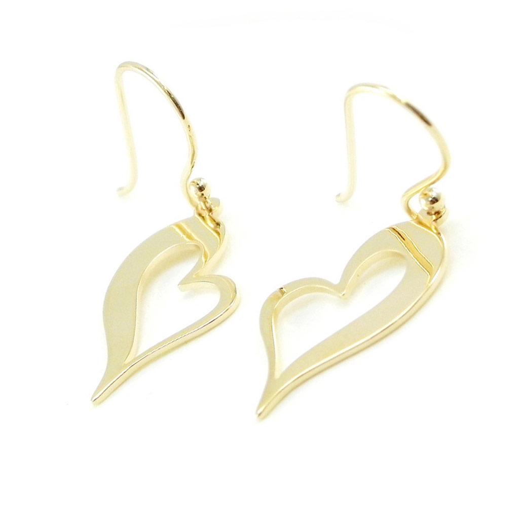 Les Trésors De Lily [F6452] - Gold Plated 'Love' Earrings Golden - 26x13 Mm