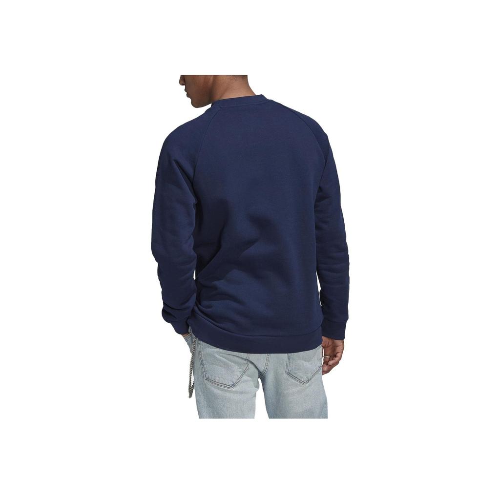 Adidas Originals Solid Logo Print Long Sleeve Sweatshirt Men Sweatshirt Dark-Blue HK5294