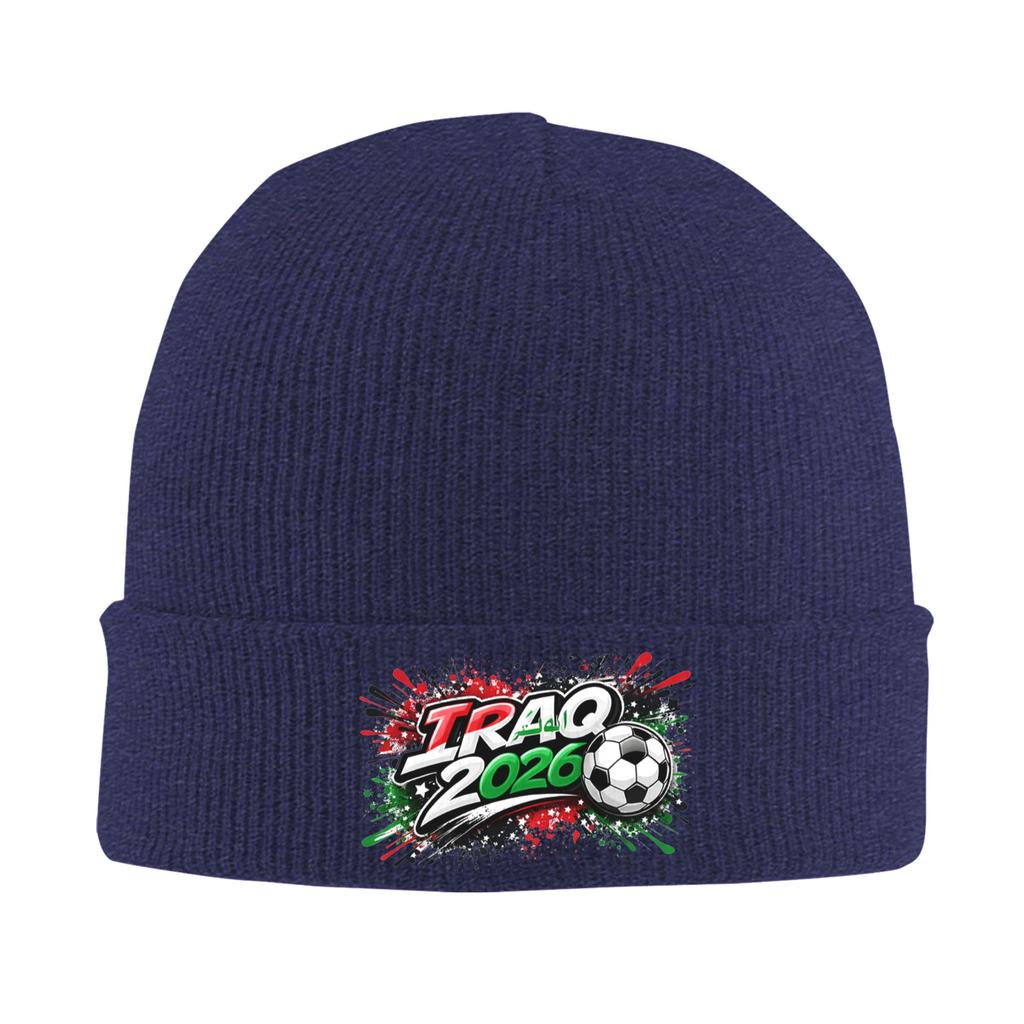 Iraq Flag Iraqi Soccer Football Knitted Caps Womens Unisexs Skullies Beanies Winter Hat Warm Melon Cap