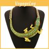 Alloy Theme Animal Necklace Rhinestone Accents For Women Fashion Decoration