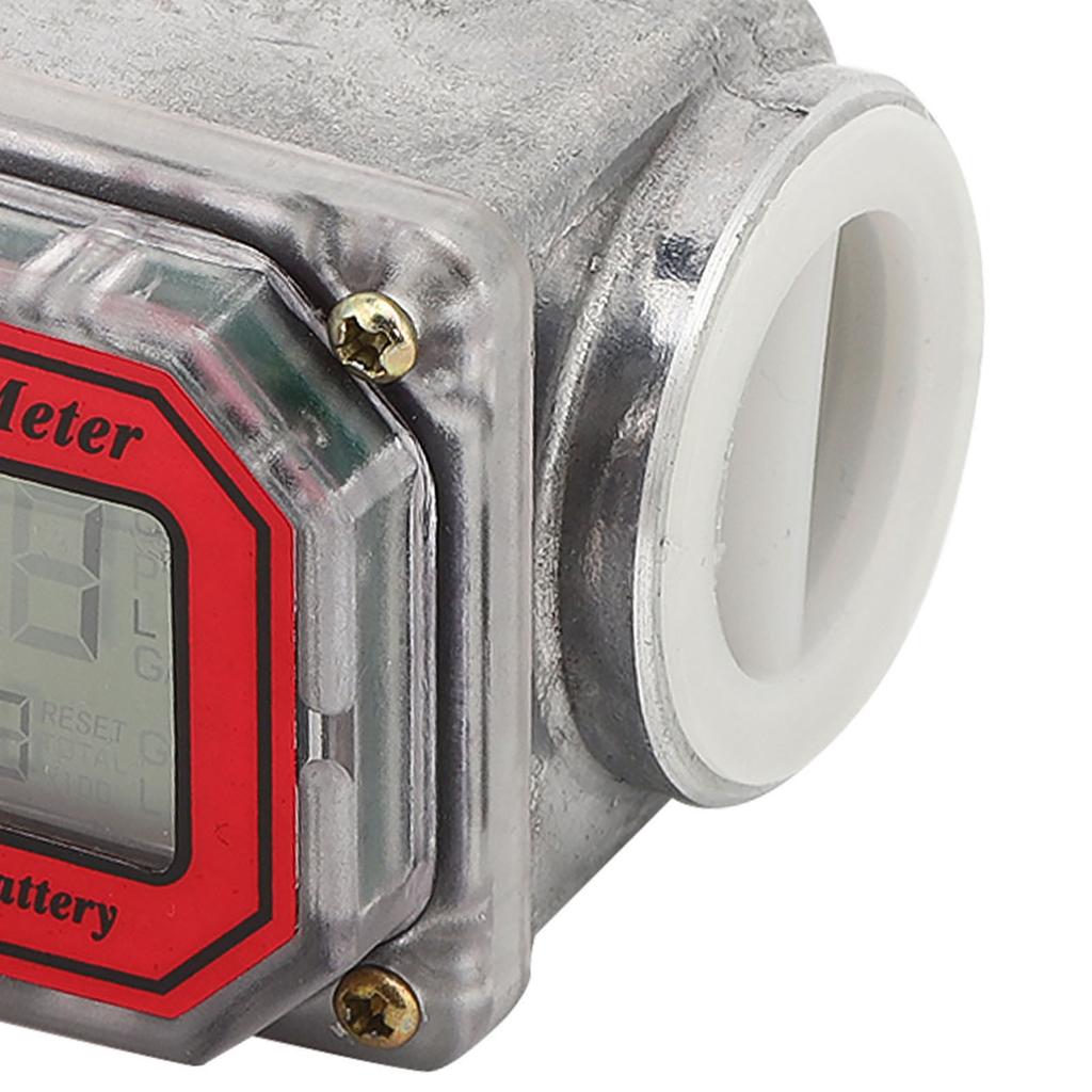Mini Digital Turbine Flowmeter Diesel Fuel Flow Meter 10‑200L 1" NPT