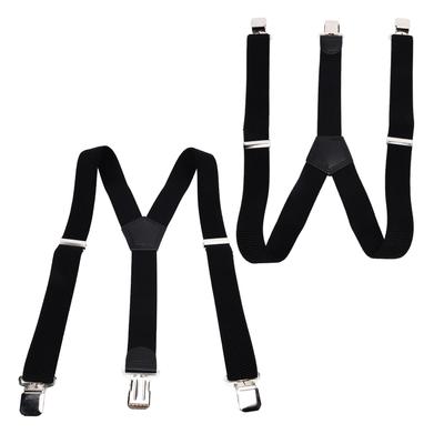 Mens Suspenders Strong Fixability   Beautiful Practical Fashionable Metal Clip Wide Suspenders for Formal Party