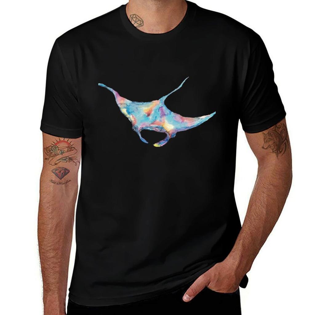 Giant Unisexta Ray watercolor TShirt Streetwear Print Tee Shirt TShirt