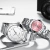 SENRUD Couple Watch Set Stainless Steel Gold and Silver White and Pink Fashion Men Women