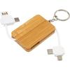 Reel 6 In 1 Bamboo Keyring Charging Cable
