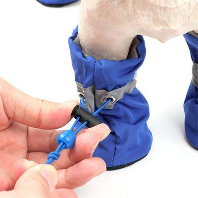 4PCS Petites Chaussures pour Chien Bottes de Randonnée Chaussures pour Chien Imperméables Pantoufles Moyennes pour Chiot Bottes Chaussures pour Petits Chiens XGX01