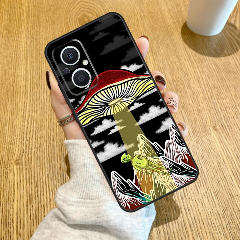 Mushroom Psychedelic Trippy Frog Funda For OPPO Reno 13 F 14F 12F 11F 8T 7 8 Lite 10 11 12 14 OPPO Find X5 X6 X8 X9 Pro Case