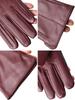 Damen Lammfellhandschuhe Winter Warm Plus Samt Kurz Dünn Touchscreen Autofahren Farbe Damen Kunstlederhandschuhe
