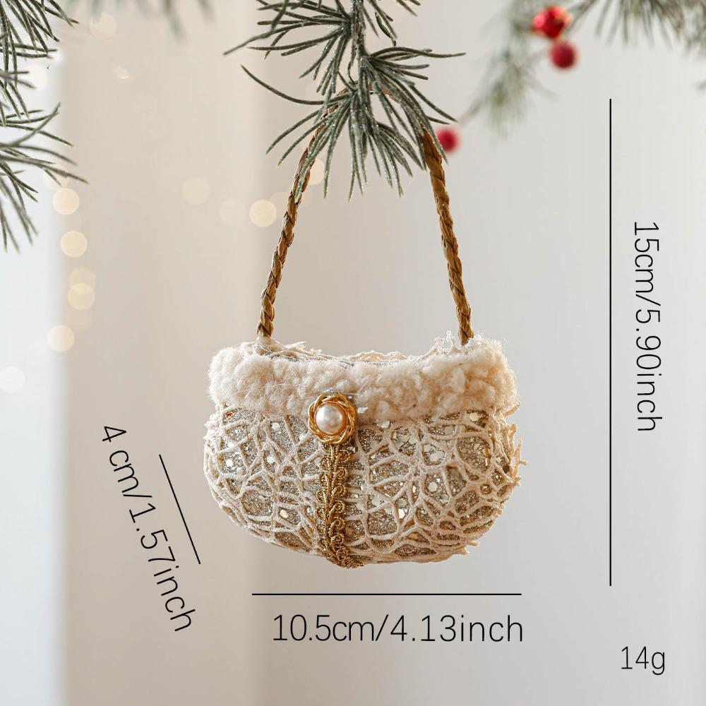 Champagne Christmas Hanging Decoration Foam Wrap Cloth Xmas Ball Ornament Alien Christmas Tree Christmas Tree Ornament