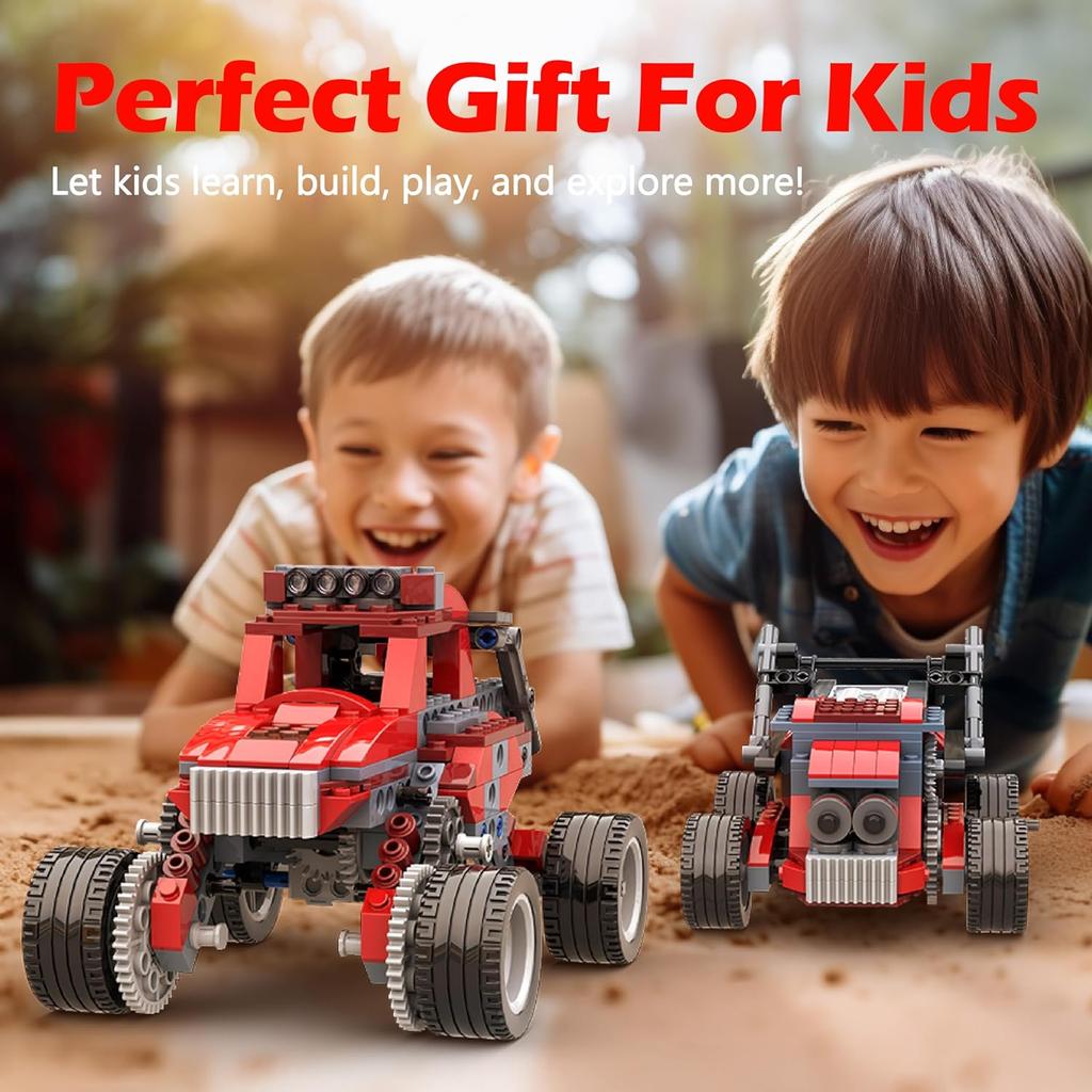 Apitor Q Robot Building Kit 20-in-1 Programmable APP RC Car Robotics Coding Kit STEM Project Educational Birthday Gifts for Kids