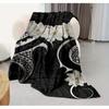 Tropical hibiscus and palm leaf patterns Blanket for Sofa Bed Travel Camping Living Room Office Conditioning Blanket