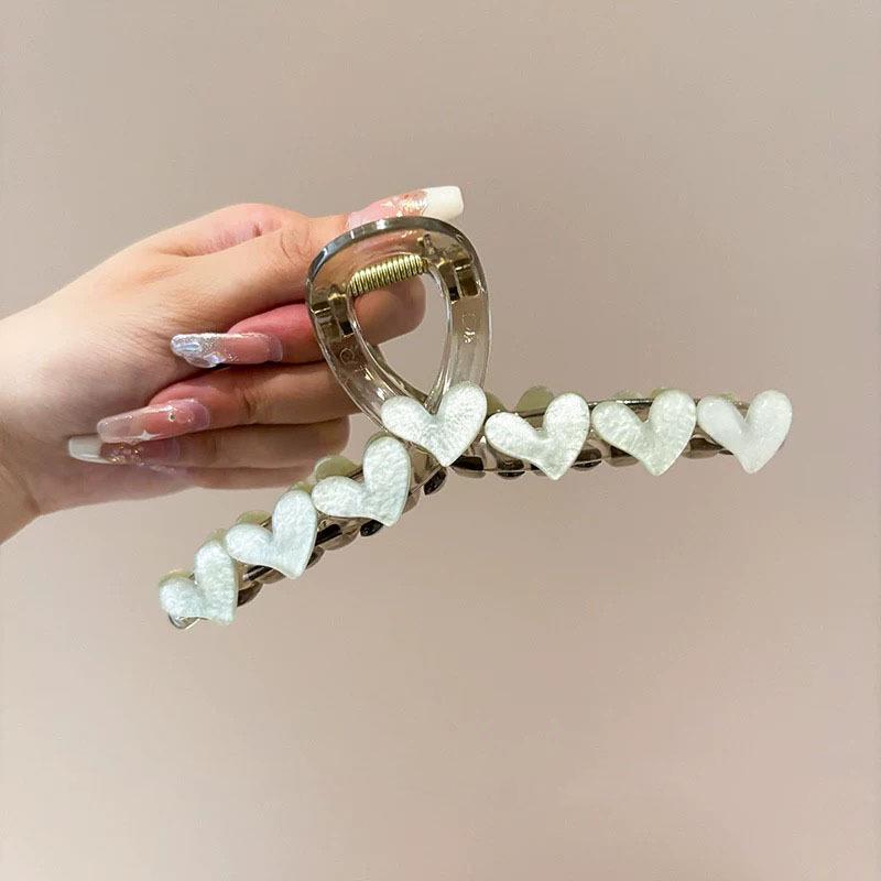Korean Style Polka Dot Bow Shark Hair Clip - Elegant & Versatile