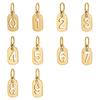 CARLIDANA Stainless Steel Hollow Digital Accessories Pendant Zircon Number Charms Necklace Jewelry Gift for DIY Jewelry Making