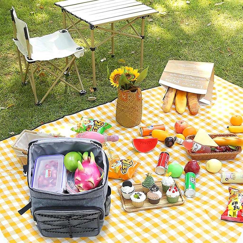 Roseelk Insulated Large Capacity Oxford Cloth Insulated and Insulated Lunch Bag with Waterproof Perfect for Lunch Outdoor and More Backpack, Design,