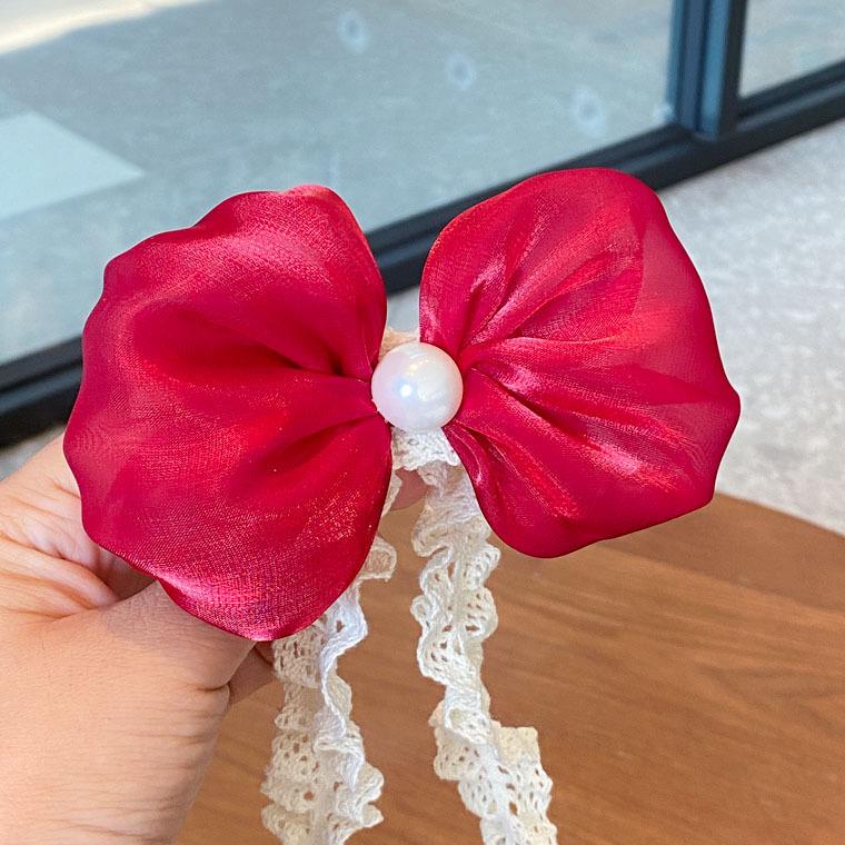 Newborn Birthday Bow Lace Headband - Princess Dress & Full Moon Hair Accessories