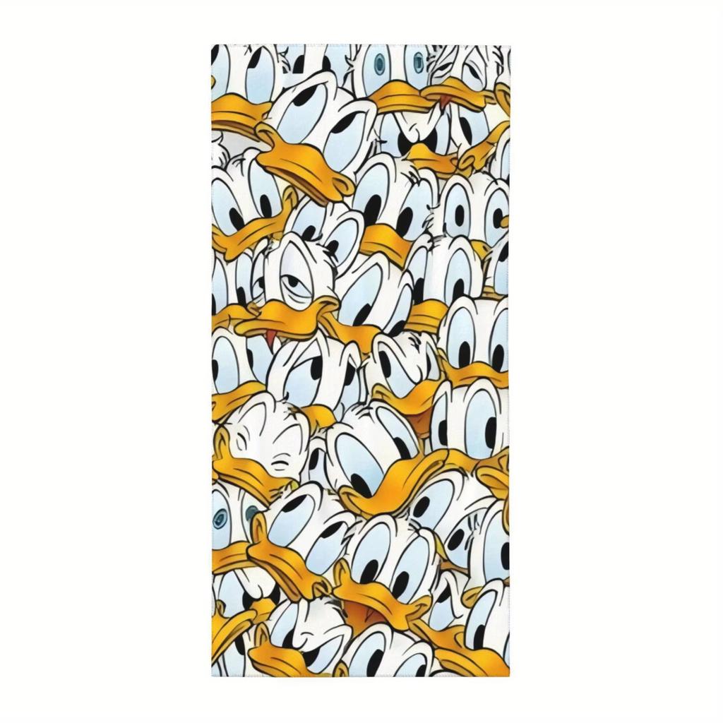 1pc Donald Duck Beach Towel - Oversized, Quick-Dry Microfiber, Vibrant Yellow Duck Design, Perfect for Pool, Cruise, Vacation, a