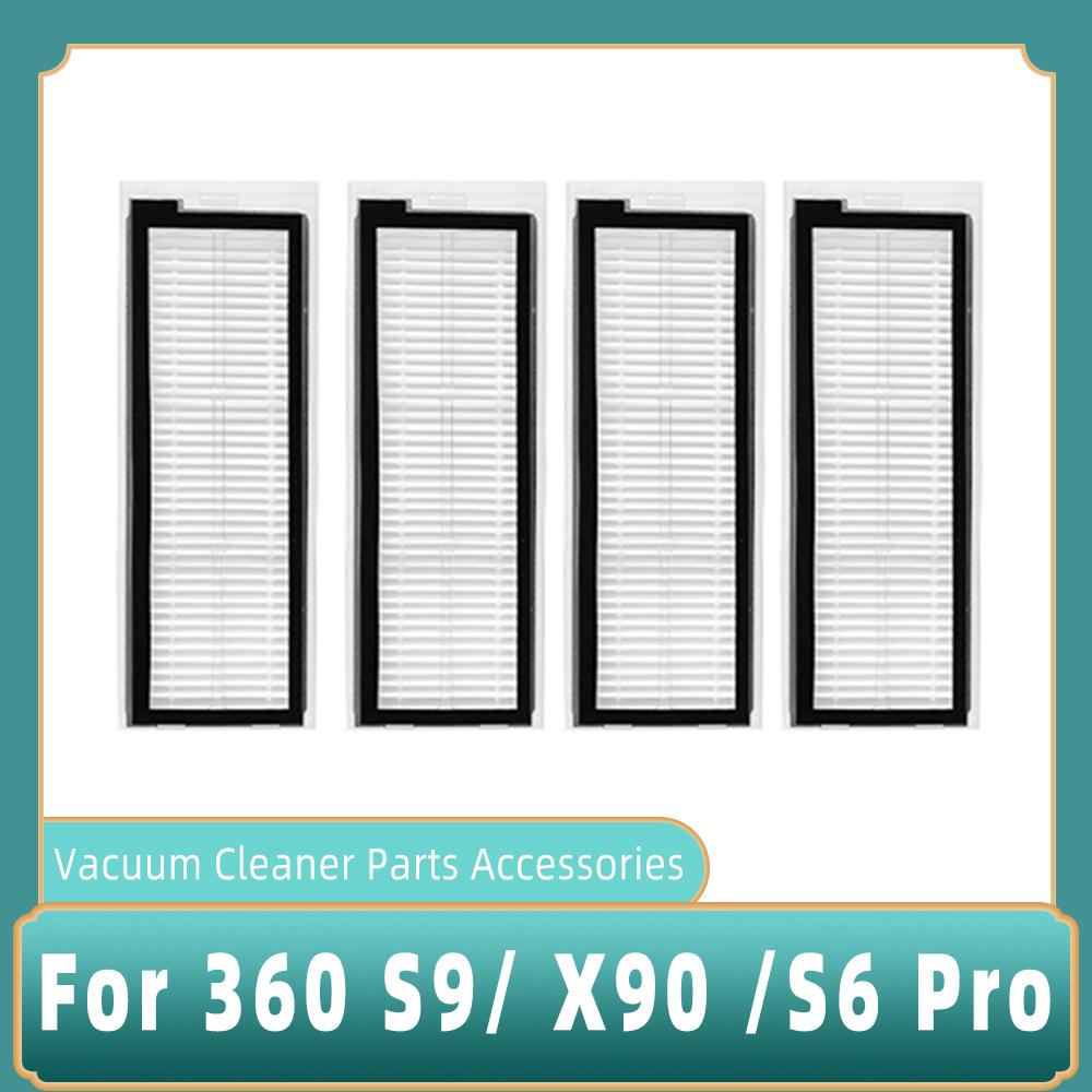 For 360 S9 S6 Pro X90 X95 Robotic Vacuum Cleaner HEPA Filter Roll Main Brush Side Brush Mop Cloth Rag  Spare Parts Accessories
