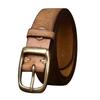 Unisex Retro Genuine Leather Belt with Pin Buckle for Jeans