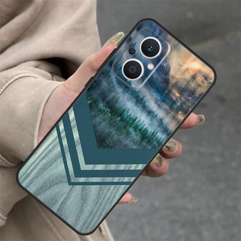 

Чехол с геометрическим рисунком леса и природы из дерева для OPPO Reno 14 10 11 12 13 Pro 11F 12F 13F 14F 7 8 Lite OPPO Find X9 X8 X5 Pro OPPO Find X6 Pro
