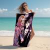 1pc Wednesday (7) Beach Towel, Comfortable and Thick, and Swimming/Bath/Picnic/Camping Towel, Suitable for Seaside Beaches