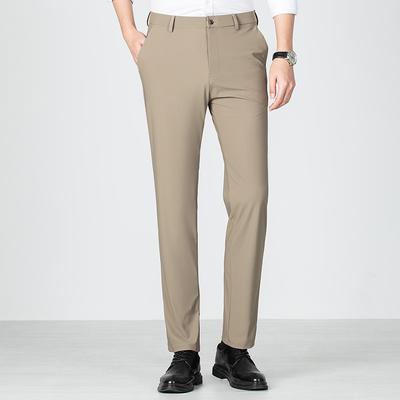 Nuovi Pantaloni Casual da Uomo per Primavera e Autunno Pantaloni da Stiratura Business di Alta Gamma Pantaloni da Abito di Alta Gamma Pantaloni in Seta di Ghiaccio Uomo